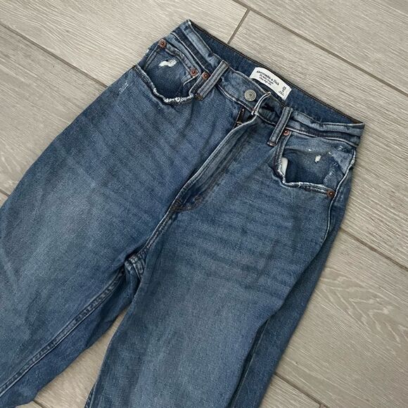 Abercrombie & Fitch Curve Love Ultra High Rise Ankle Straight size 0 25 - Picture 2 of 8